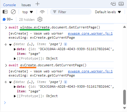 Function calls in the browser console with and without the window namespace